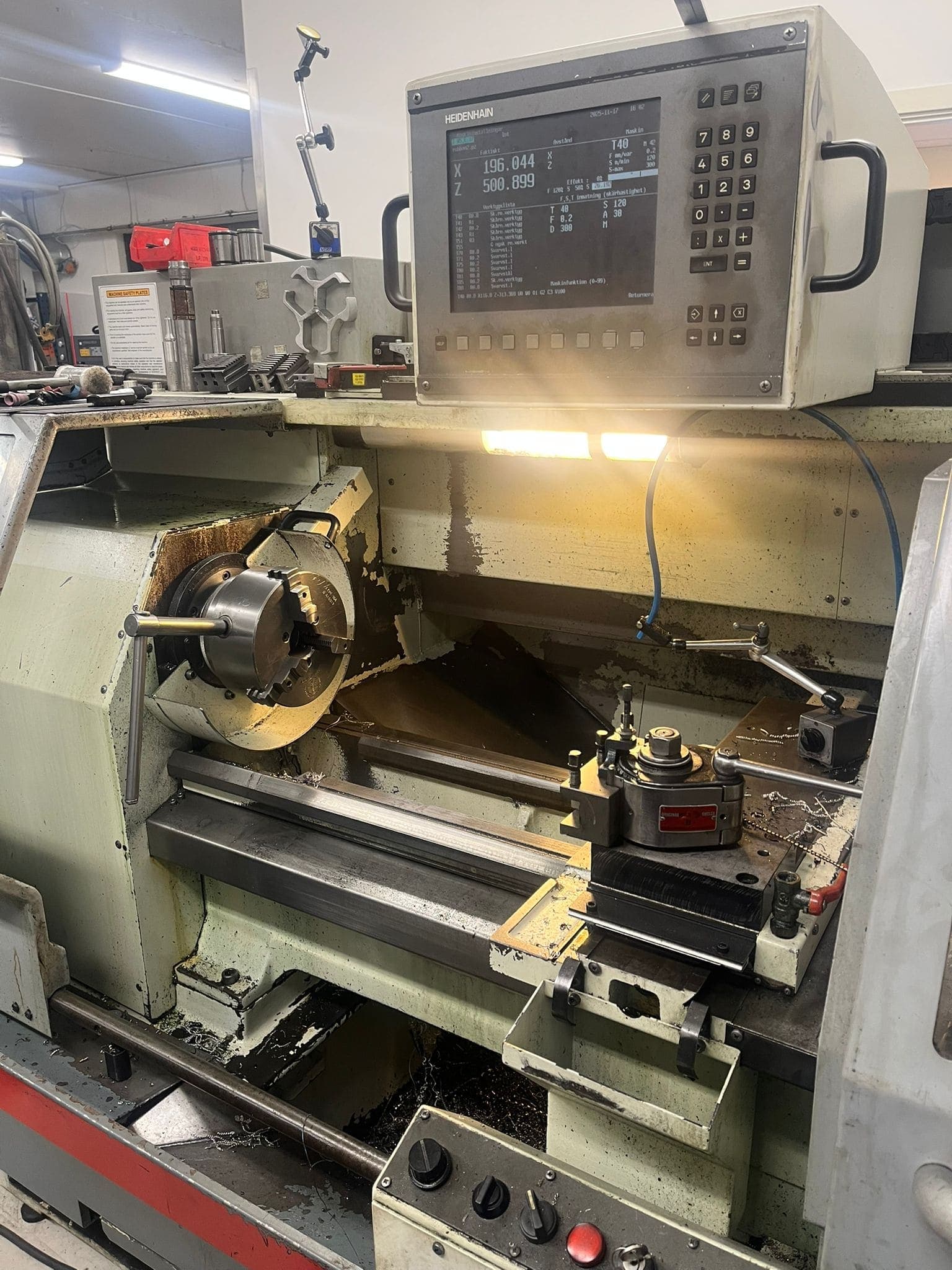 CNC-svarv i Mekstas verkstad