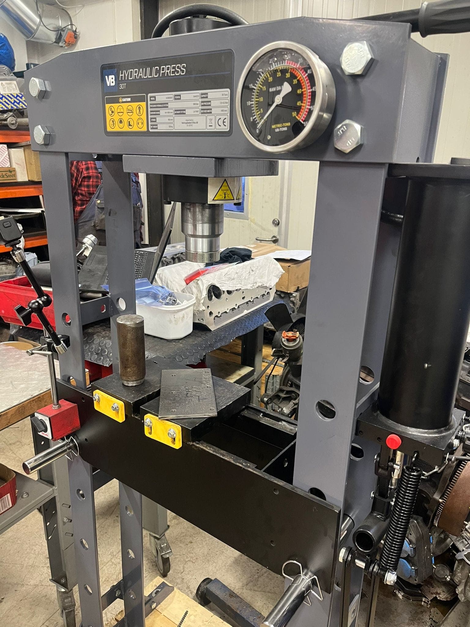 Hydraulpress i Mekstas verkstad