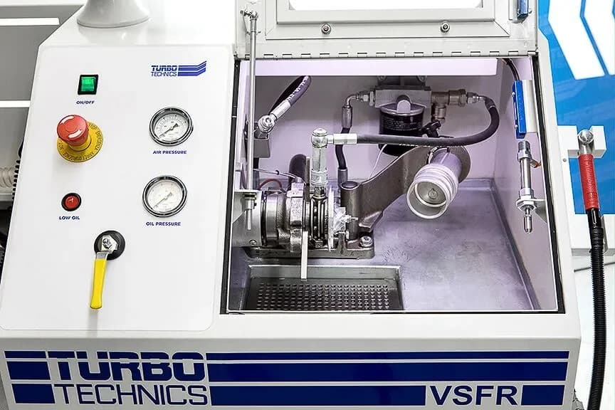 Turbo Technics VSFR - balansering och flödestest av turbo i Mekstas verkstad