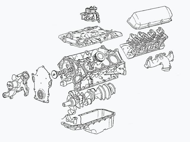 Motordelar redo för frakt - skicka in delar för renovering